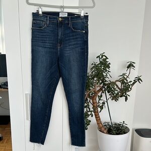 Frame Denim Ali High Rise Cigarette in Prescott, Raw Hem, Size 27, EUC